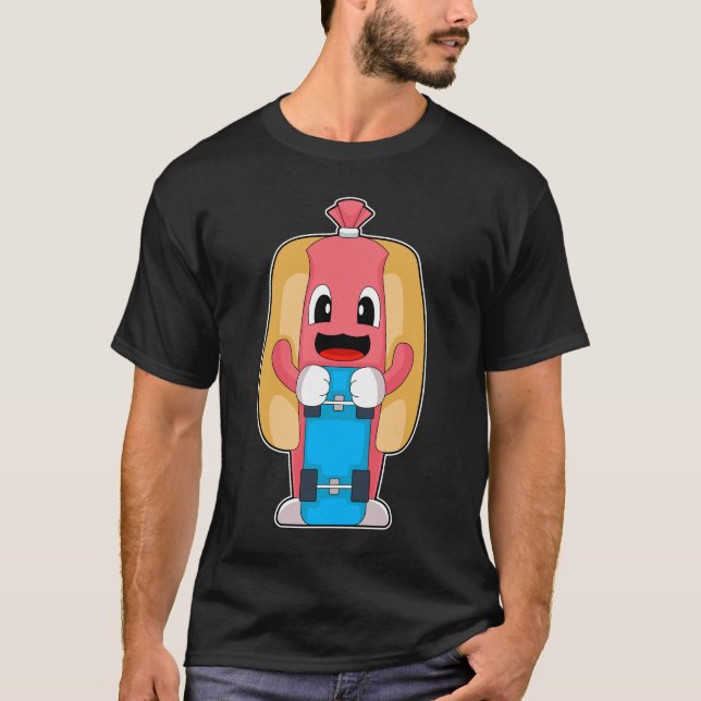 Skateboard Hotdog T-Shirt (Vorderseite)