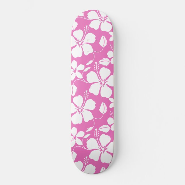 SKATEBOARD HULA HAÏIENNE (HIBISCUS) ROSE (Recto)