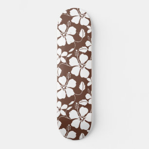 SKATEBOARD HULA HAWAÏEN (HIBISCUS) BRUN