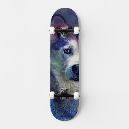 Skateboard, Husky-Hund #skateboard #husky Skateboard