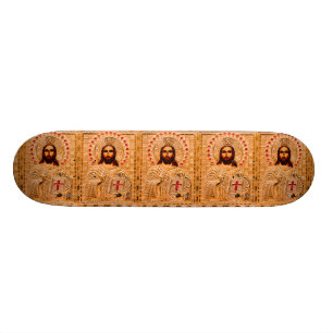 Skateboard Icône d'or de Jésus-Christ