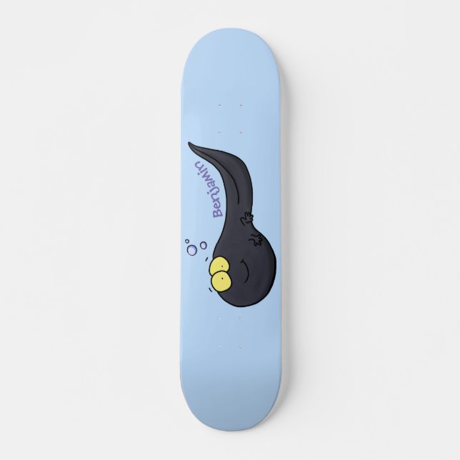 Skateboard Illustration amusante de dessin animé en têtard (Devant)