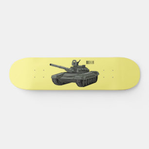 Skateboard Illustration de caricature de réservoir