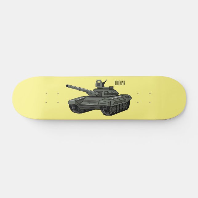 Skateboard Illustration de caricature de réservoir (Horz)