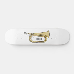 Skateboard Illustration de dessin animé Bugle