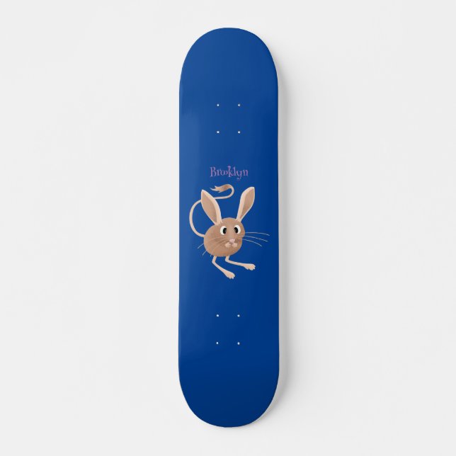 Skateboard Illustration de jerboa aux longues oreilles (Devant)