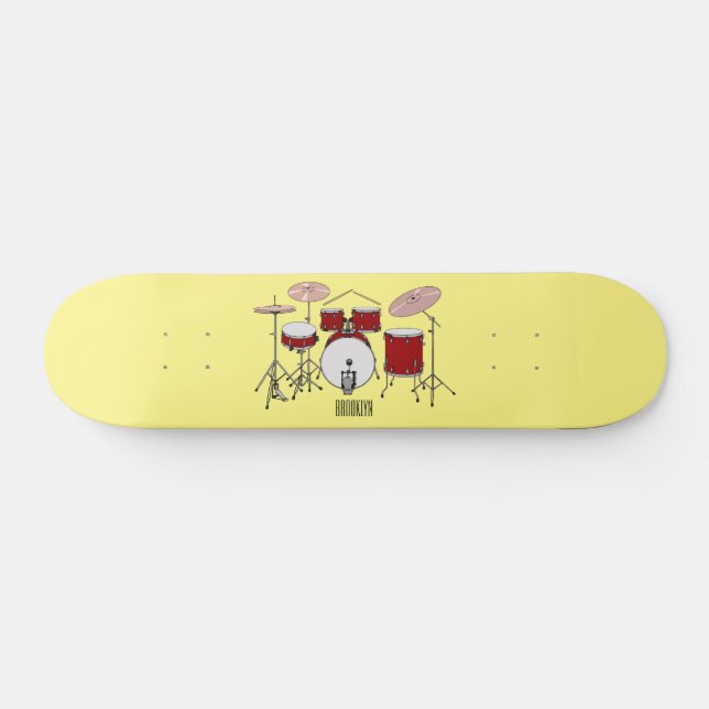 Skateboard Illustration de kit de batterie (Horz)
