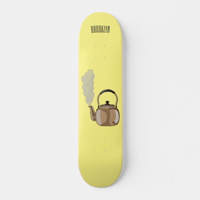 Skateboard Illustration de la bouilloire à thé ou à thé (Devant)