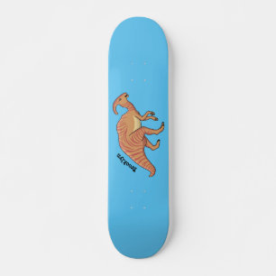Skateboard Illustration de la caricature de dinosaure du para