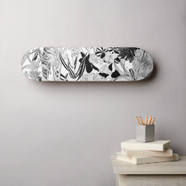 Skateboard Illustration de la ligne tropicale exotique.