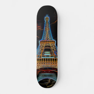 Skateboard Illustration de la Tour Eiffel - Paris, France