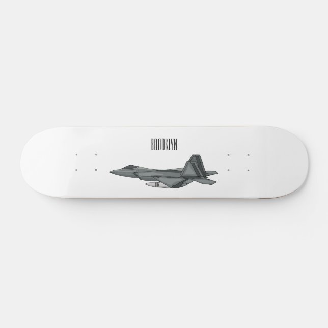 Skateboard Illustration de l'avion de chasse (Horz)