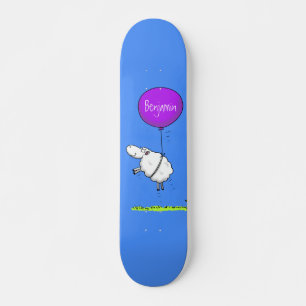 Skateboard Illustration de l'humour en ballons de mouton mign