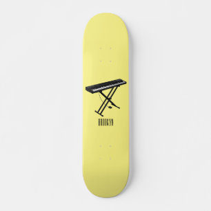 Skateboard Illustration de piano clavier