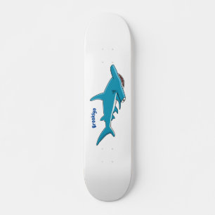 Skateboard Illustration de requin marteau