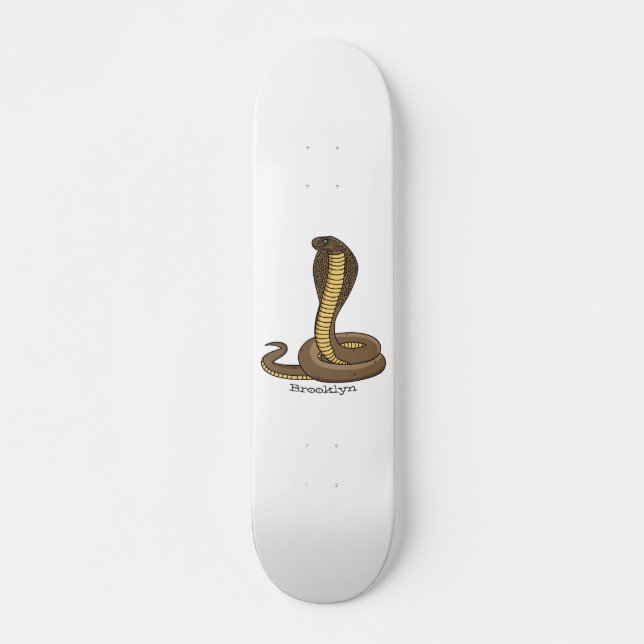 Skateboard Illustration de serpent à cobra Brown (Devant)