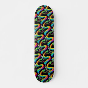 Skateboard Illustration de serpent coloré