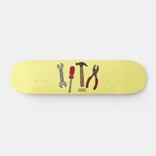 Skateboard Illustration des outils de menuiserie