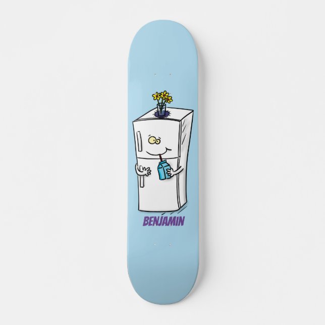 Skateboard Illustration drôle de réfrigérateur (Devant)
