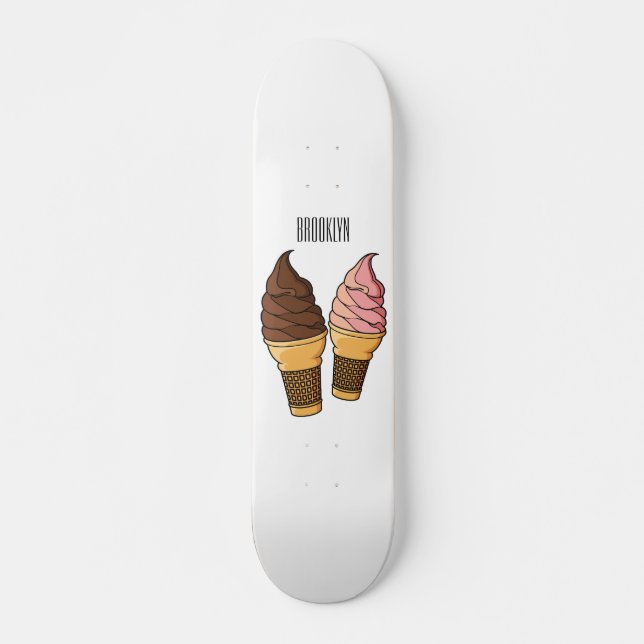 Skateboard Illustration du cône de crème glacée (Devant)