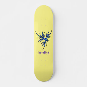 Skateboard Illustration du dragon bleu des limaces de mer