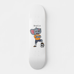 Skateboard Illustration du joueur de football éléphant