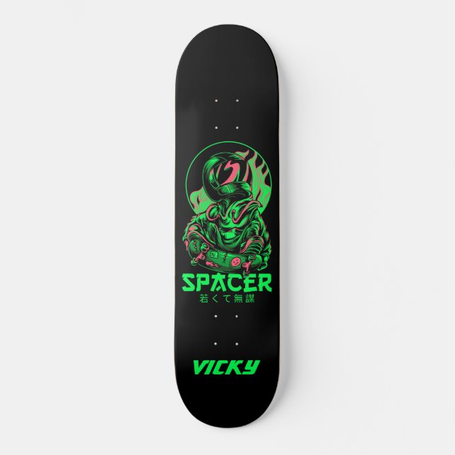 Skateboard Illustration du patineur d'astronautes (Recto)