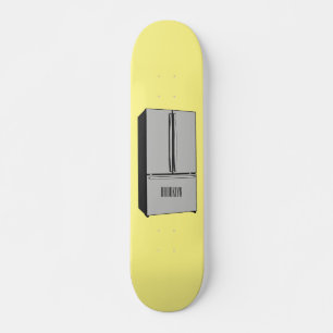 Skateboard Illustration du réfrigérateur de porte française