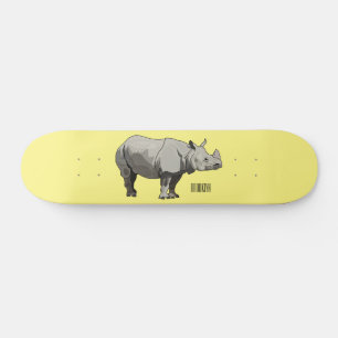 Skateboard Illustration du rhinocéros de Javan