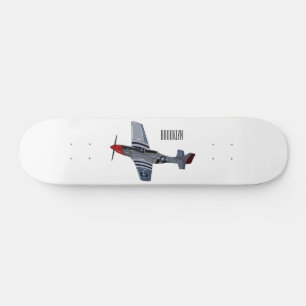 Skateboard Illustration d'un avion de chasse-bombardier