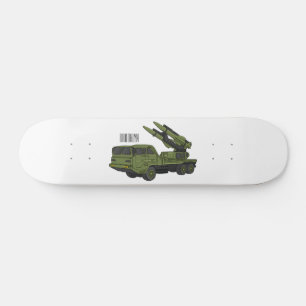 Skateboard Illustration d'un camion de missiles militaires