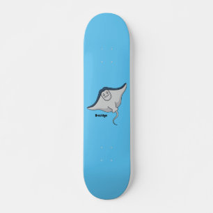 Skateboard Illustration d'une caricature de poisson stingray
