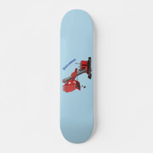 Skateboard Illustration d'une pelle à vapeur rouge mou