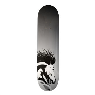 Skateboard illustration dynamique de cheval