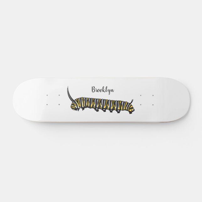Skateboard Illustration Monarch caterpillar  (Horz)