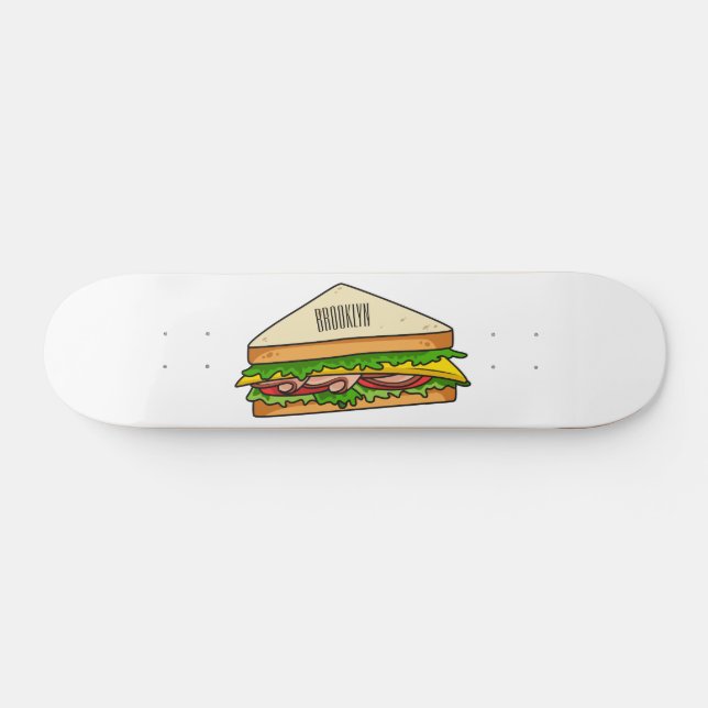 Skateboard Illustration Sandwich (Horz)