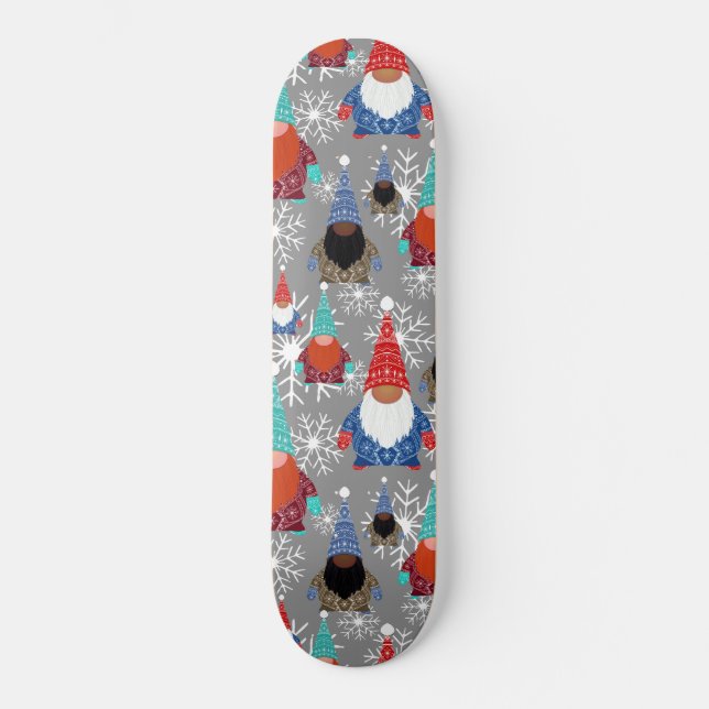 Skateboard Illustrations de flocon de neige Gnome Motif de No (Recto)