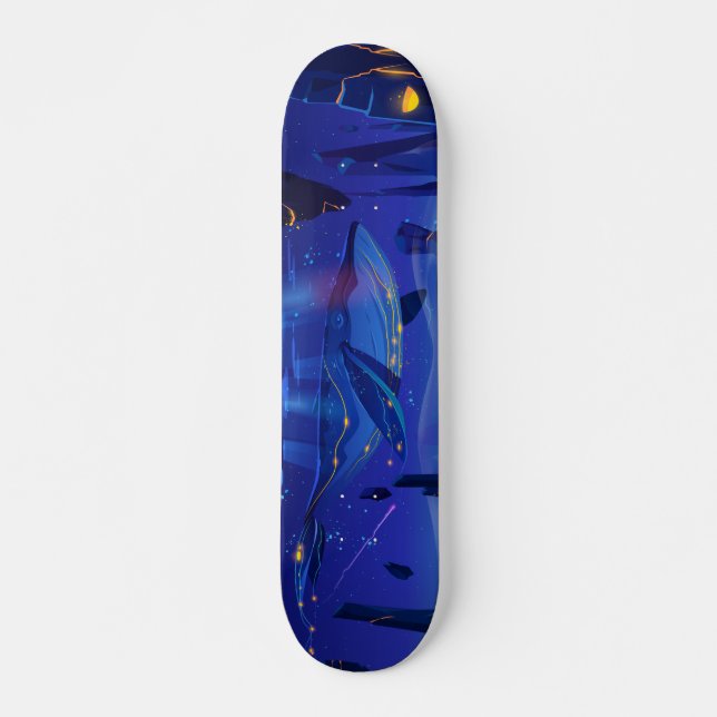 Skateboard Imaginaire de baleine océanique (Devant)