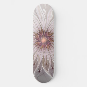 Skateboard Imaginaire Floral, Abstraite Fleur Pastel Moderne