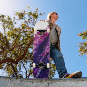 Skateboard Imaginaire mystique Améthyste cristal Dragon Bête