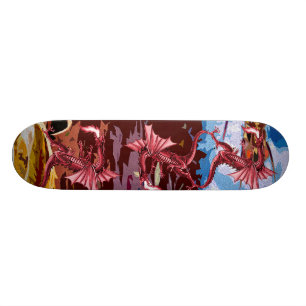 Skateboard Imaginaire rouge de dragon