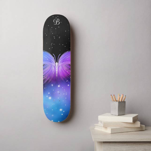 Skateboard Imaginaire spatial Papillon cosmique (Art mural)