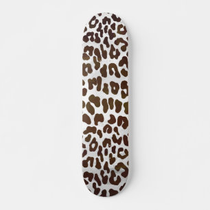 Skateboard Impression de chocolat léopard