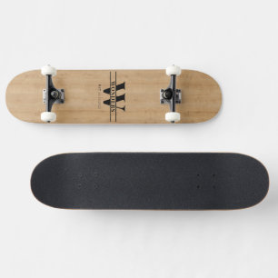 Skateboard Impression sur bois clair vintage personnalisée Ér