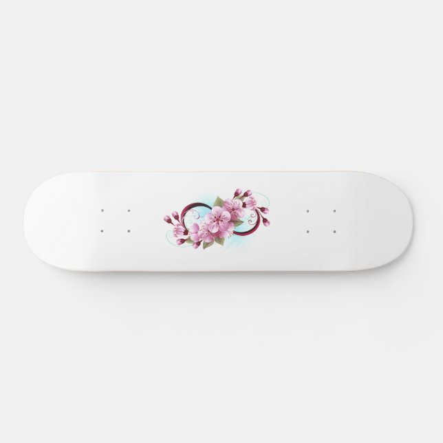 Skateboard Infinité avec les fleurs Sakura (Horz)