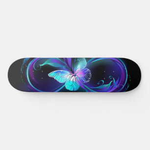 Skateboard Infinité brillante avec papillon magique