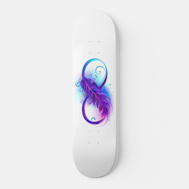 Skateboard Infinity with purple feather (Recto)