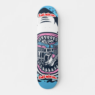 Skateboard Inimical Rock and Roll Shark
