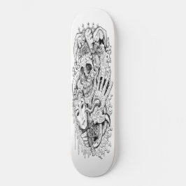 Skateboard Ink Skeleton Court Jester