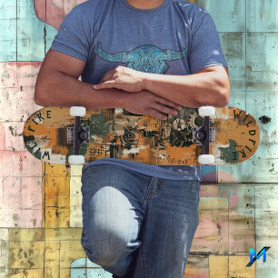 Skateboard Inspiré par l'industrie de l'art mécanique Abstrai